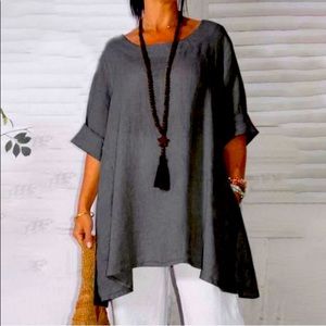 Linen Blouse Tunic. Langenlook.